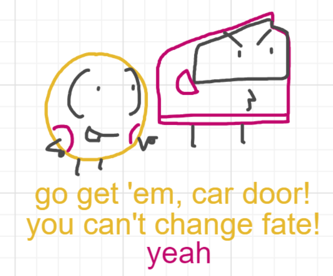 A panel from Ready Oar Knot, episode three of the Board Boards object show by Furretwalk/WalkingFurret.